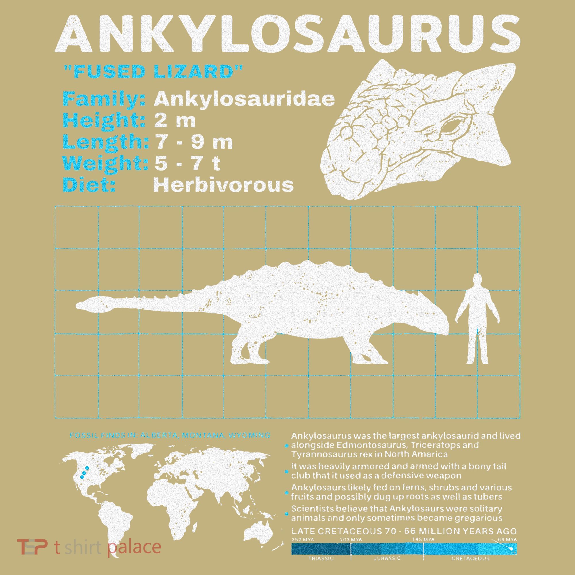 Ankylosaurus fact sheet Dinosaur Facts Gift Mousepad