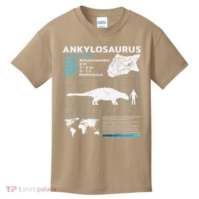 Ankylosaurus fact sheet Dinosaur Facts Gift Kids T-Shirt