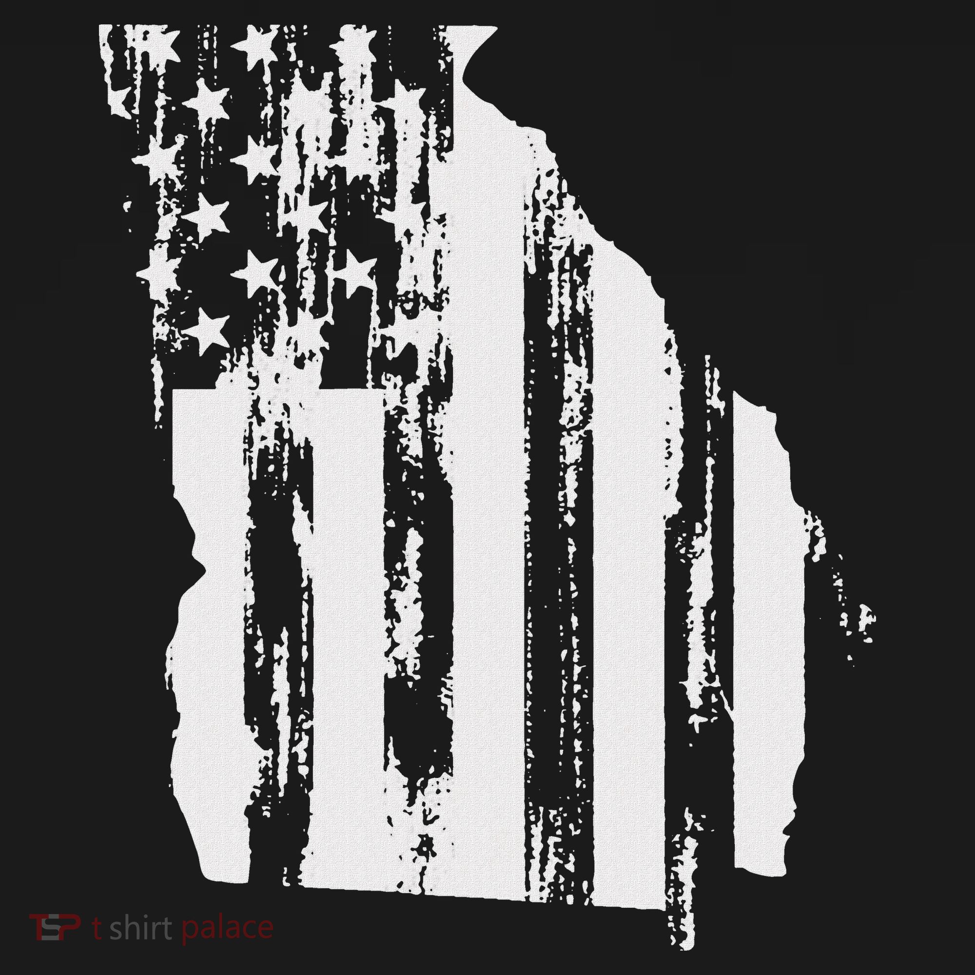 American Flag State Of Georgia Distressed Patriotic Women's Hoodie