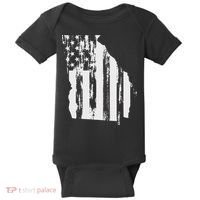 American Flag State Of Georgia Distressed Patriotic Baby Bodysuit thumb 0