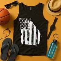 American Flag State Of Georgia Distressed Patriotic Tank Top thumb 4