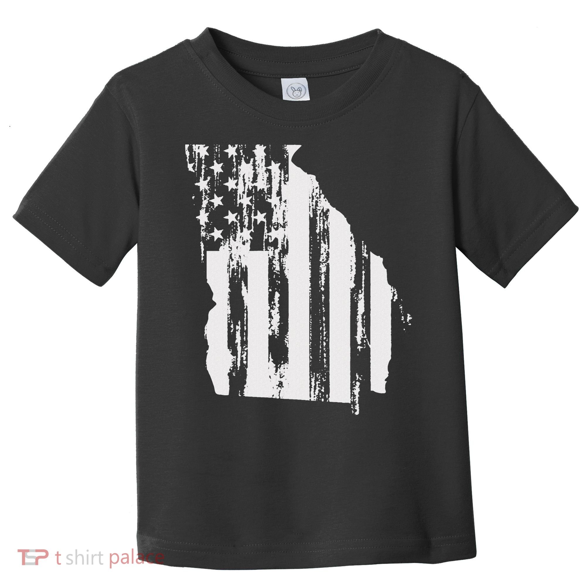 American Flag State Of Georgia Distressed Patriotic Toddler T-Shirt