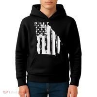 American Flag State Of Georgia Distressed Patriotic Kids Hoodie thumb 4