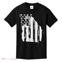 American Flag State Of Georgia Distressed Patriotic Kids T-Shirt thumb 0