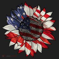 American Flag Sunflower 4th Of July Women's Sweatshirt thumb 2