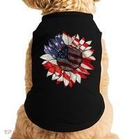 American Flag Sunflower 4th Of July Doggie Tank thumb 0