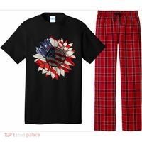 American Flag Sunflower 4th Of July Pajama Set thumb 0