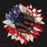 American Flag Sunflower 4th Of July Women's Hoodie thumb 2