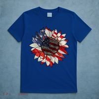 American Flag Sunflower 4th Of July T-Shirt thumb 5