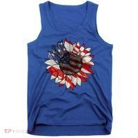 American Flag Sunflower 4th Of July Tank Top thumb 0