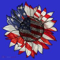 American Flag Sunflower 4th Of July Visor thumb 3