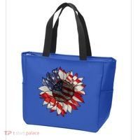 American Flag Sunflower 4th Of July Tote Bag thumb 3