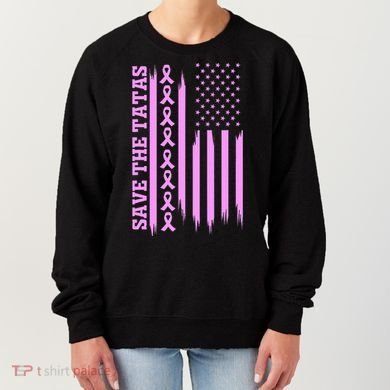 American Flag Save The Tatas Women's Sweatshirt