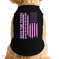 American Flag Save The Tatas Doggie Tank thumb 0
