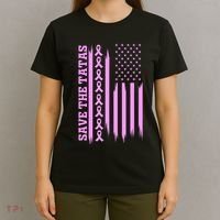 American Flag Save The Tatas T-Shirt thumb 4