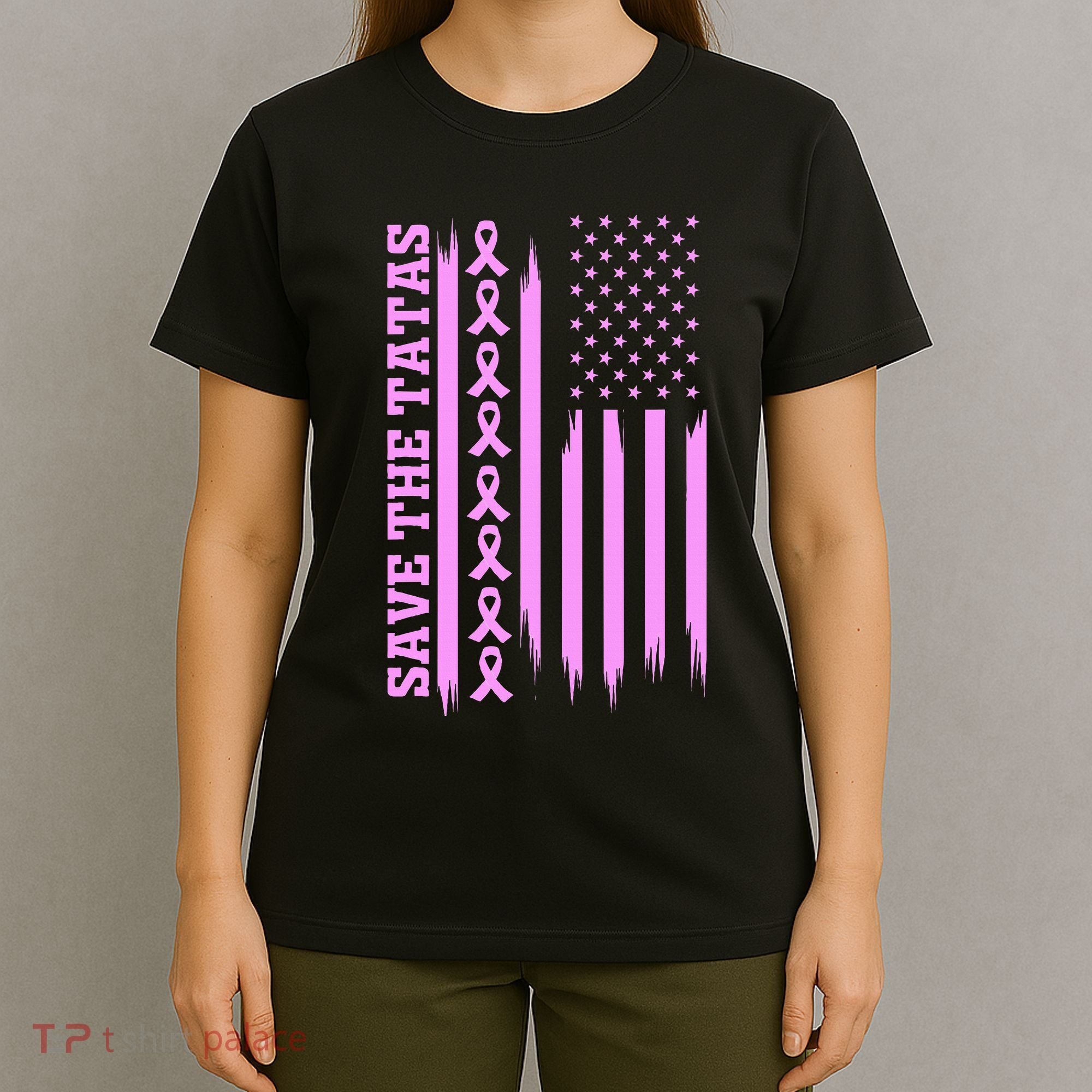 American Flag Save The Tatas T-Shirt
