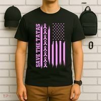 American Flag Save The Tatas T-Shirt thumb 6