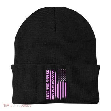 American Flag Save The Tatas Beanie