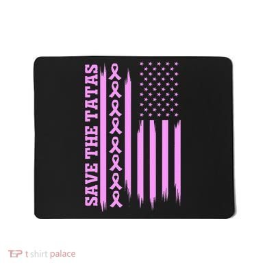 American Flag Save The Tatas Mousepad