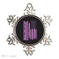 American Flag Save The Tatas Ornament thumb 0