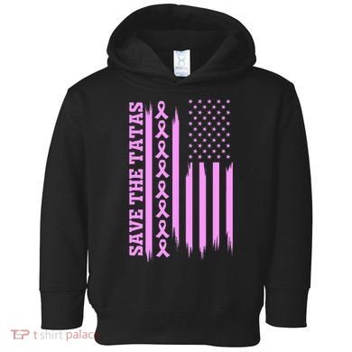 American Flag Save The Tatas Toddler Hoodie