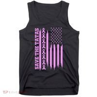 American Flag Save The Tatas Tank Top thumb 0