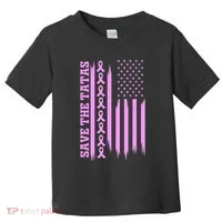 American Flag Save The Tatas Toddler T-Shirt thumb 0
