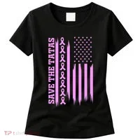 American Flag Save The Tatas Women's T-Shirt thumb 0