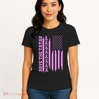 American Flag Save The Tatas Women's T-Shirt thumb 4