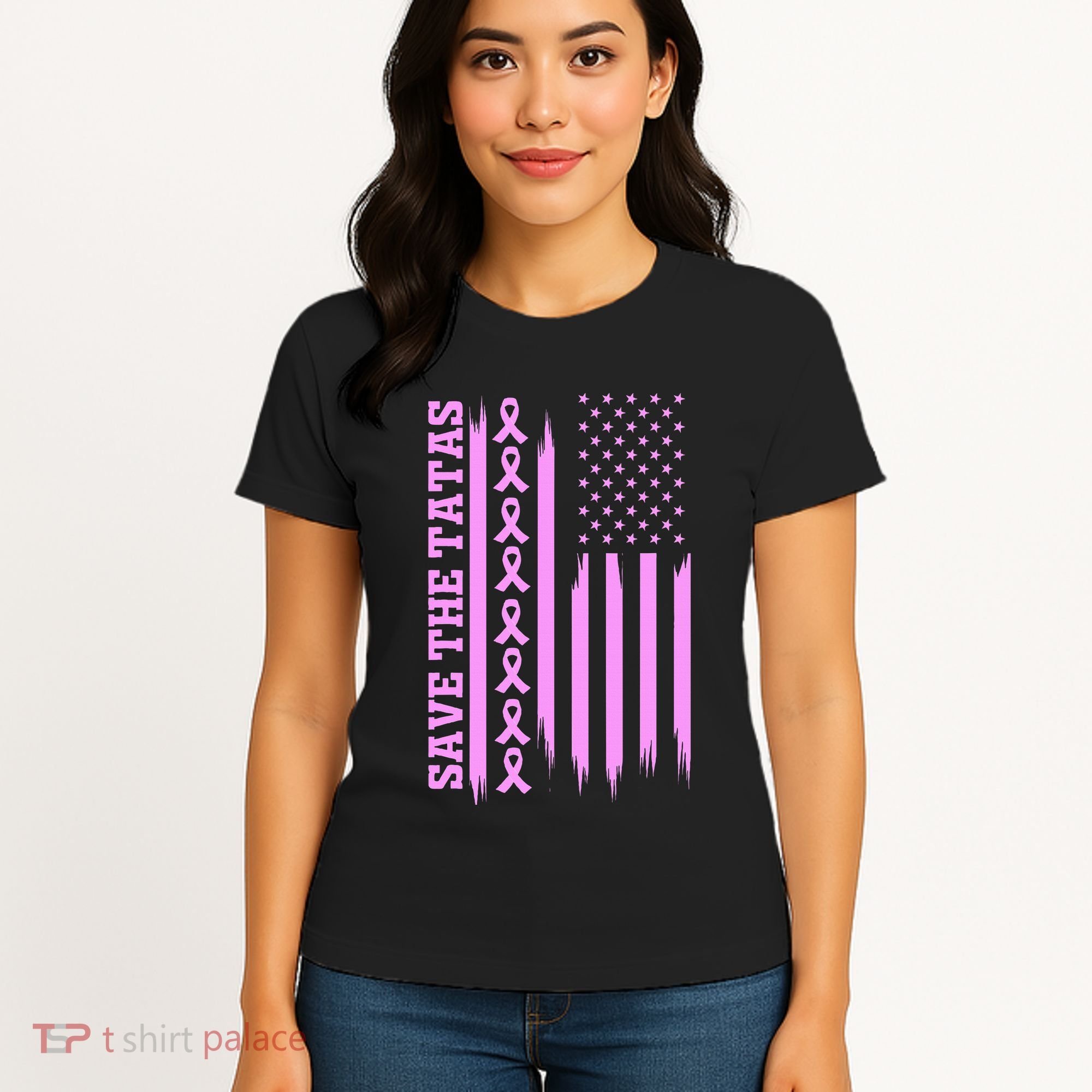 American Flag Save The Tatas Women's T-Shirt