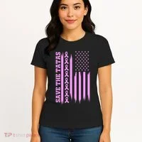 American Flag Save The Tatas Women's T-Shirt thumb 4