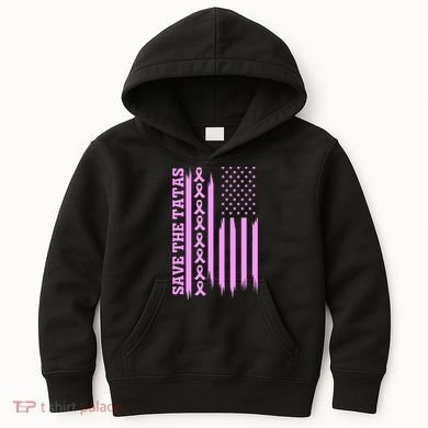 American Flag Save The Tatas Kids Hoodie