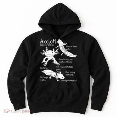 Axolotl Facts Species Types Endangered Animals Illustration  Hoodie