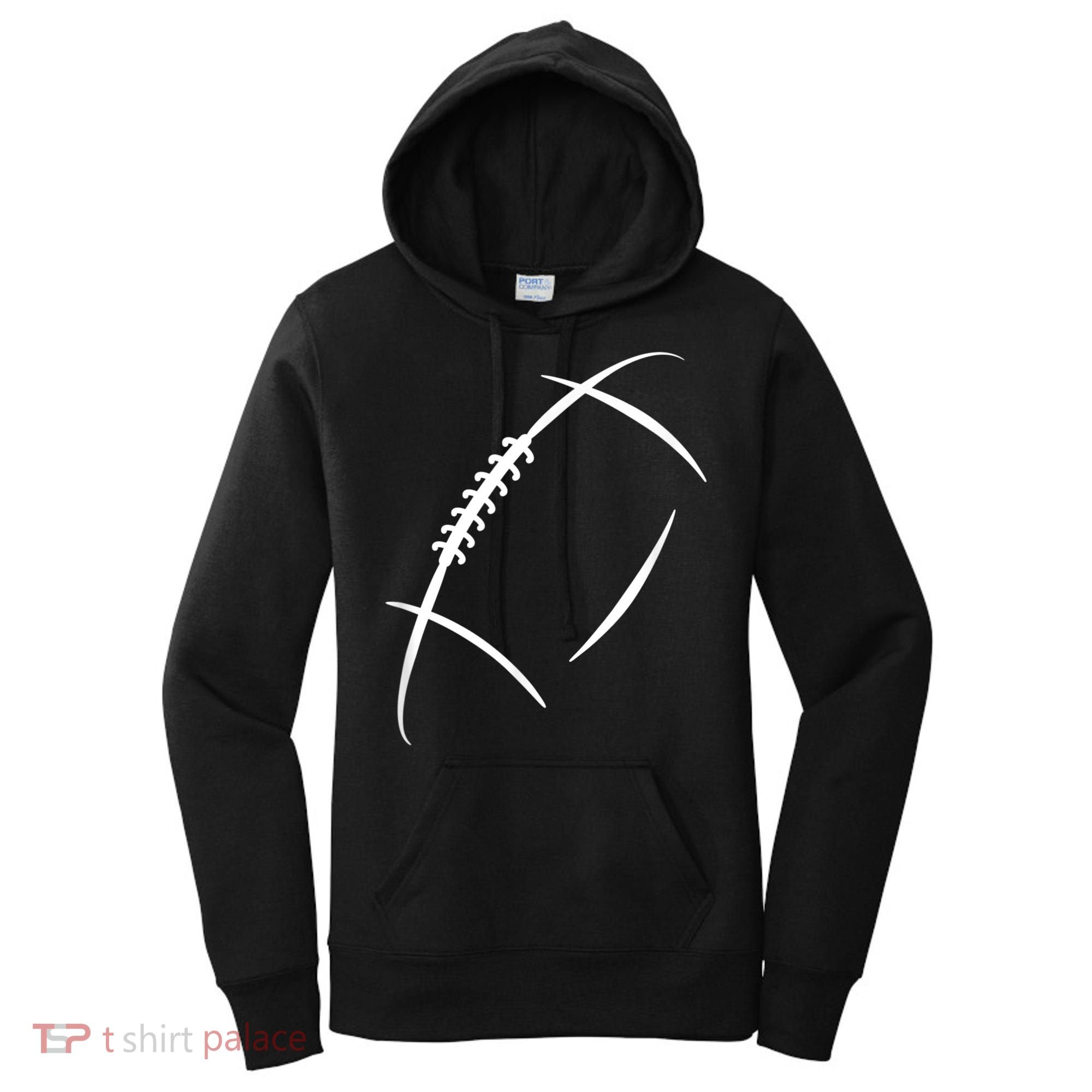 American Football Silhouette Football Women's Hoodie