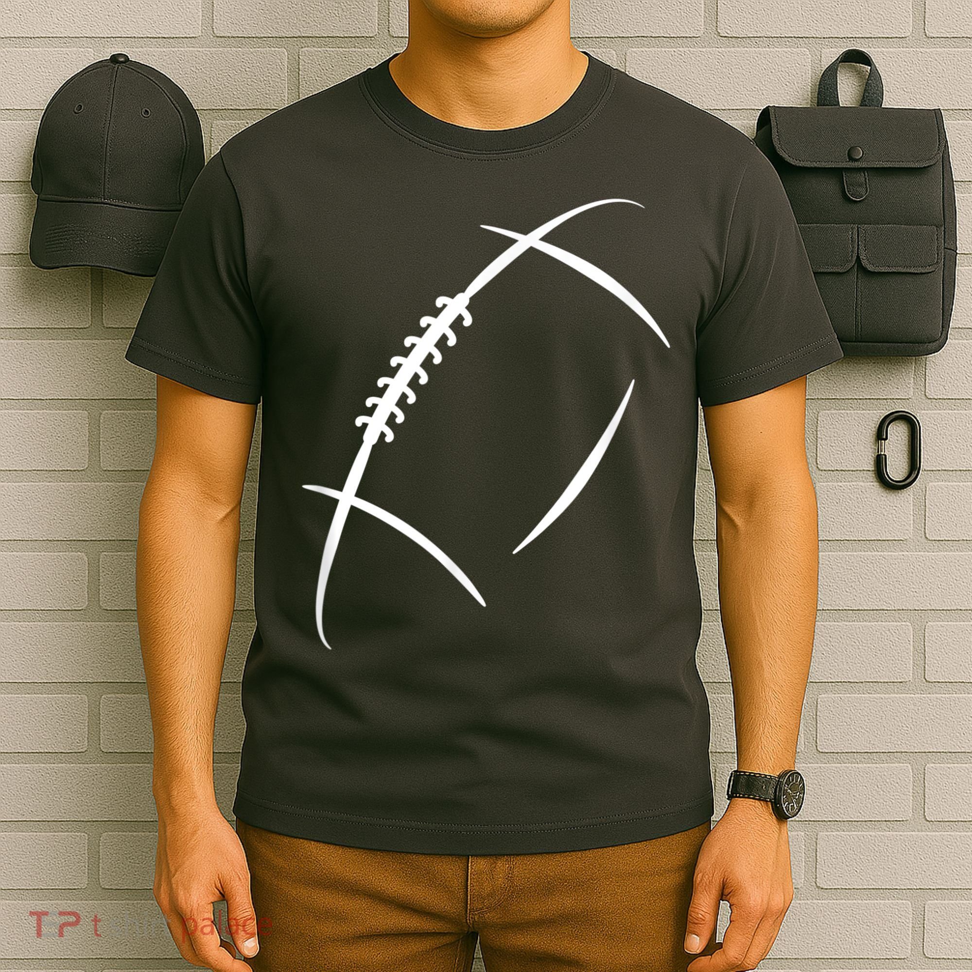 American Football Silhouette Football T-Shirt