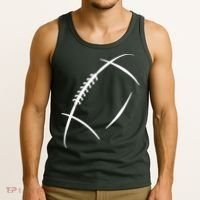 American Football Silhouette Football Tank Top thumb 3