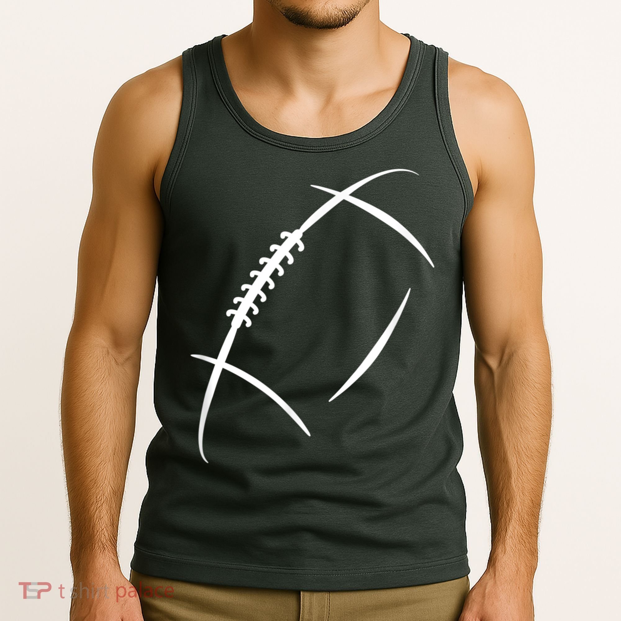 American Football Silhouette Football Tank Top