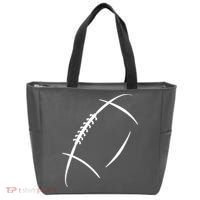American Football Silhouette Football Tote Bag thumb 0