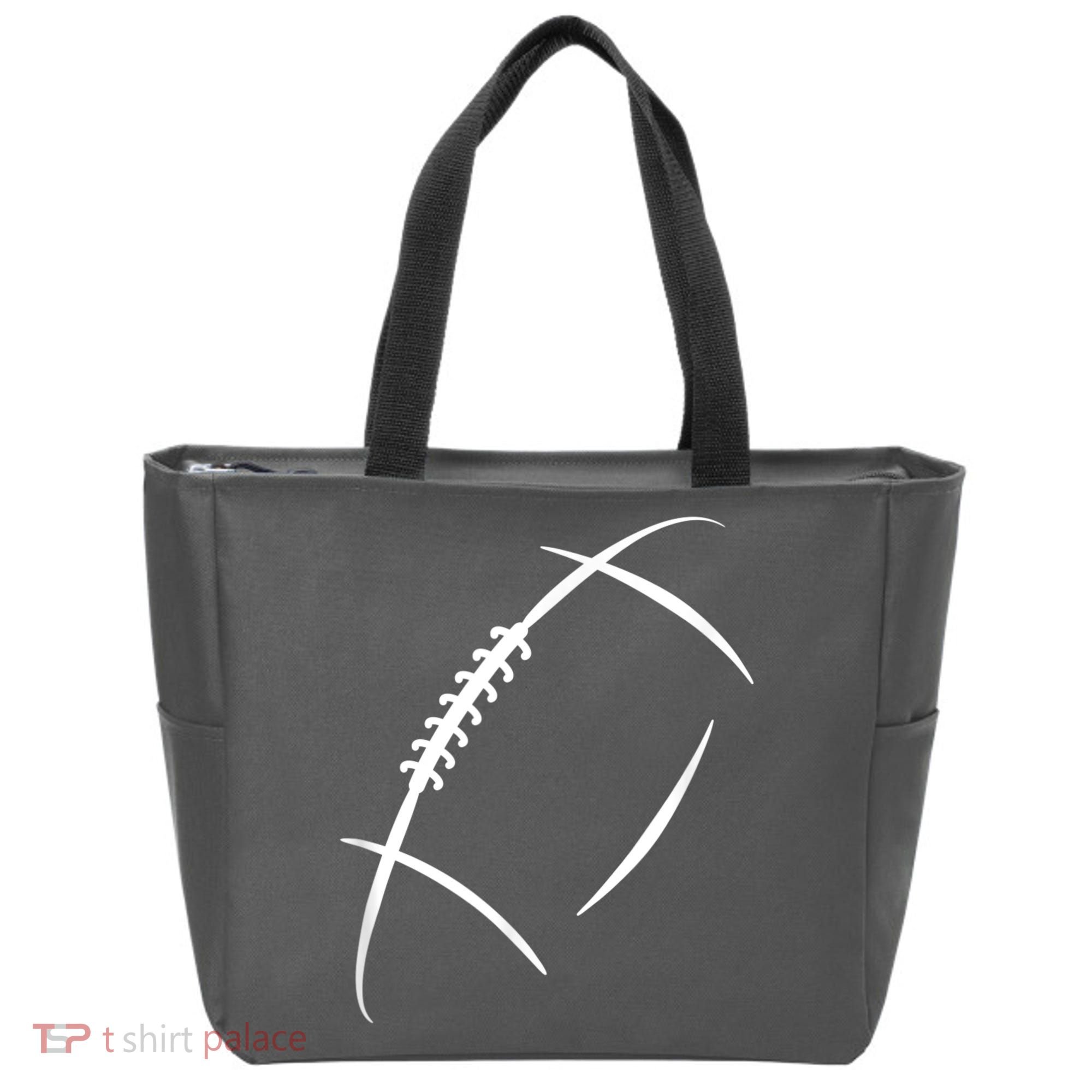 American Football Silhouette Football Tote Bag