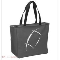American Football Silhouette Football Tote Bag thumb 2