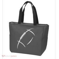 American Football Silhouette Football Tote Bag thumb 3