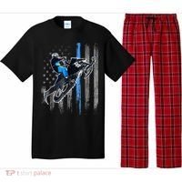 American Flag Snowmobile Shirt Men Snowmobile Riding Gift Pajama Set thumb 0