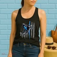 American Flag Snowmobile Shirt Men Snowmobile Riding Gift Women's Tank Top thumb 2