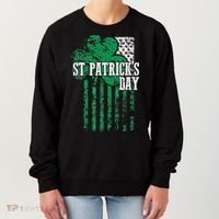 American Flag Saint Patricks Day For And Women Women's Sweatshirt thumb 0