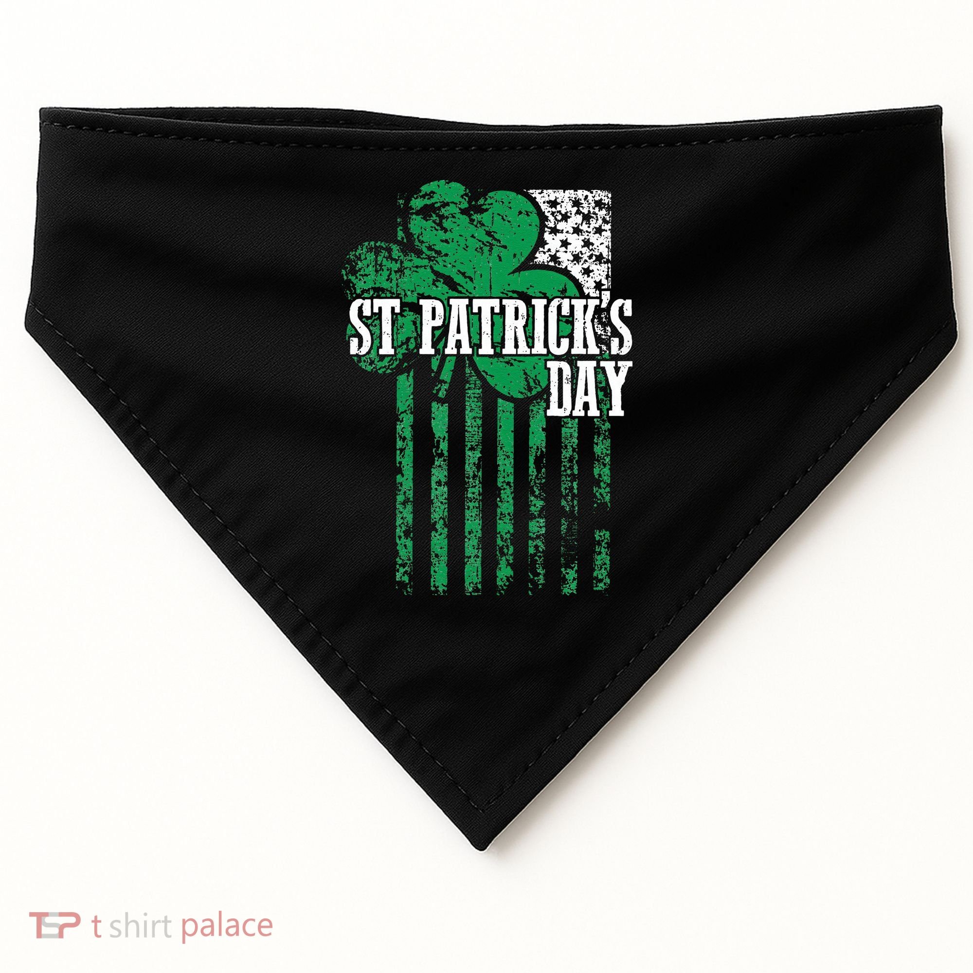 American Flag Saint Patricks Day For And Women USA-Made Doggie Bandana