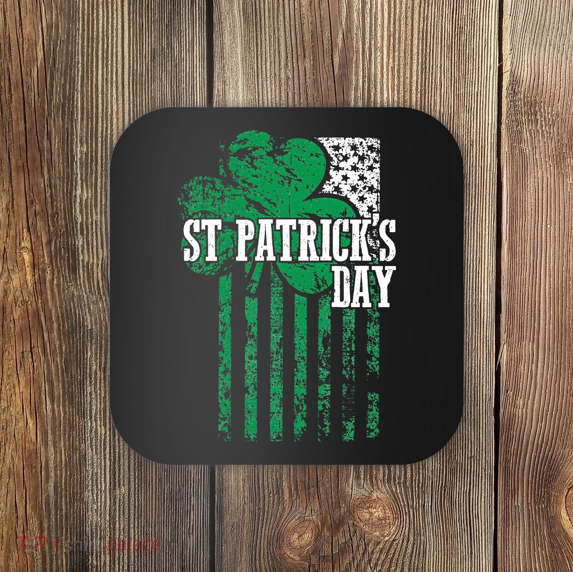 American Flag Saint Patricks Day For And Women Coaster