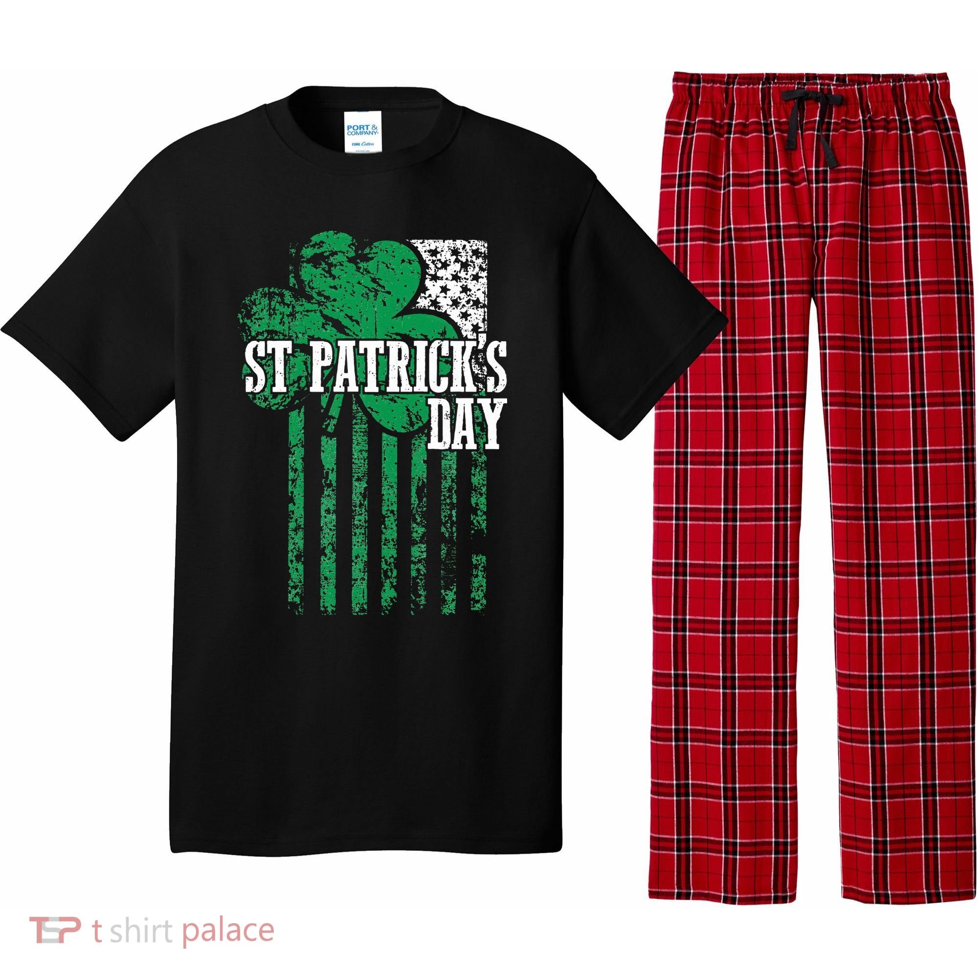 American Flag Saint Patricks Day For And Women Pajama Set