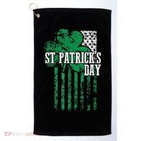 American Flag Saint Patricks Day For And Women Golf Towel thumb 0