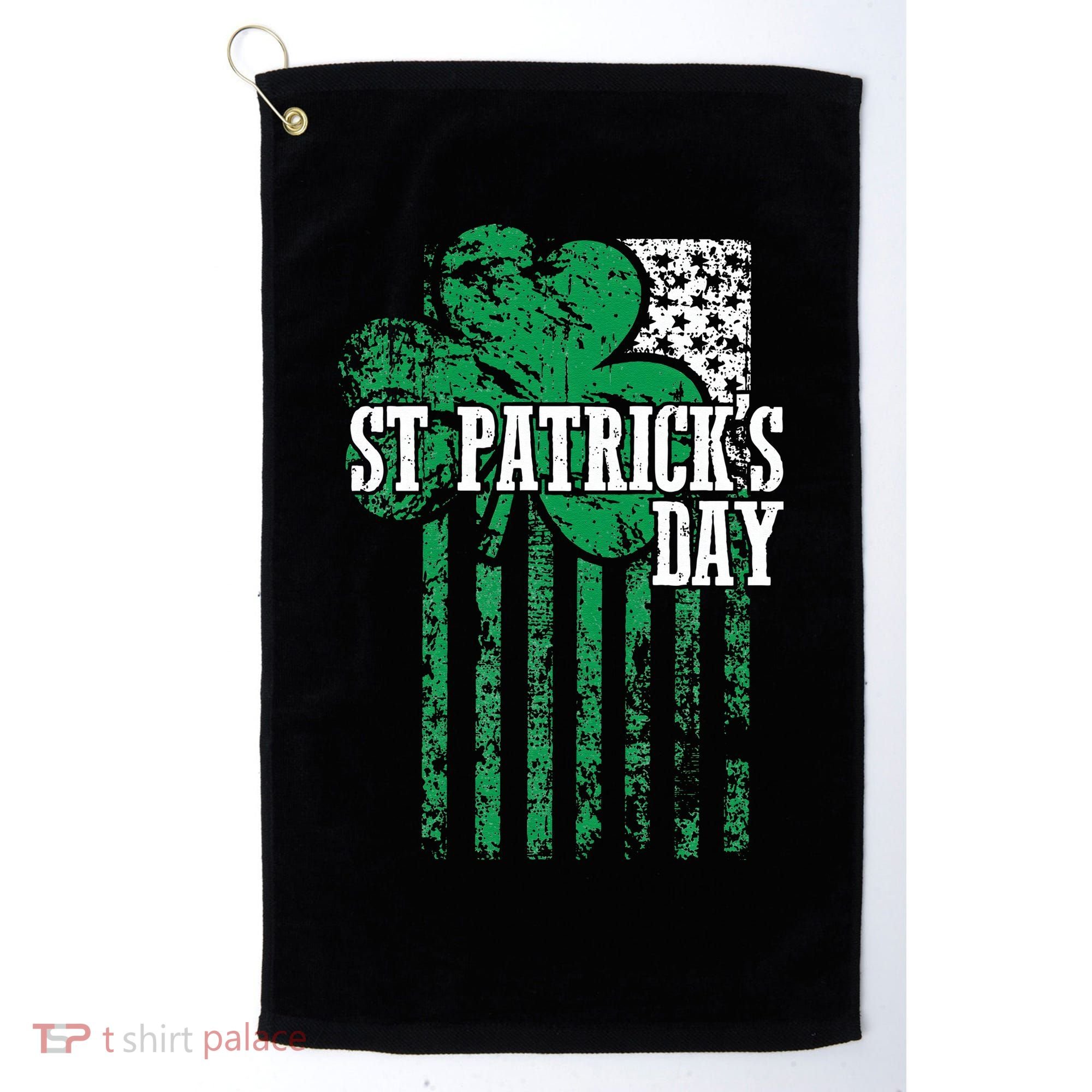 American Flag Saint Patricks Day For And Women Golf Towel