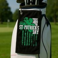 American Flag Saint Patricks Day For And Women Golf Towel thumb 2